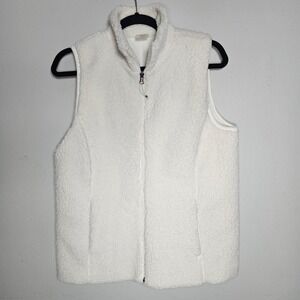 CALIA Carrie Underwood Womens Medium Cream Sherpa Vest Cozy‎ Outdoors Fall Warm